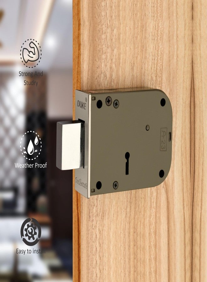 DUKE Door Lock Dyna Regular Heavy Main Door Lock with One Solid Hudka 6 Levers 100mm Double Action Locking with 2 Chrome Finish Keys - Image 2